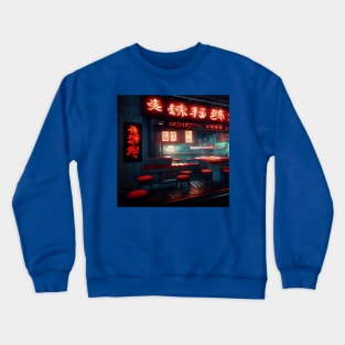 Cyberpunk Tokyo Ramen Shop Crewneck Sweatshirt